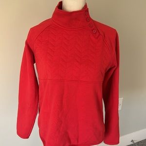 St Johns Bay Mock Turtleneck Quilted Long Sleeve Sweatshirt